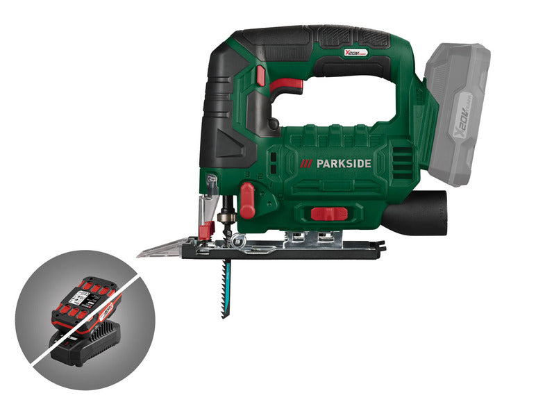 PARKSIDE PERFORMANCE 20V Scie sauteuse sans fil + HEADNMORE PARKSIDE PERFORMANCE 20V Scie sauteuse sans fil + HEADNMORE