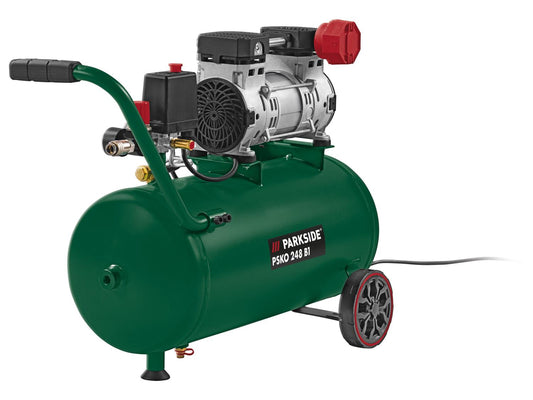 PARKSIDE® Silent compressor PSKO 248 B1, 8 bar, 24 L, 1100 W