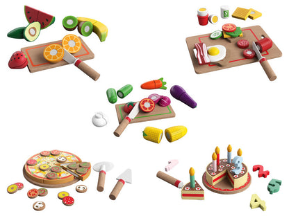 Playtive Wooden Food Set with Velcro