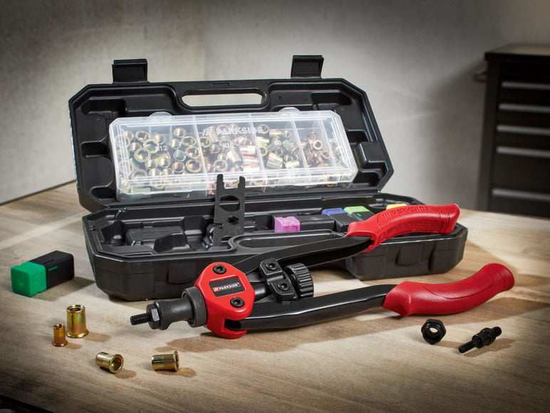 PARKSIDE® Pince à rivets, incl. 150 écrous, Idéale pour riveter des éc ...
