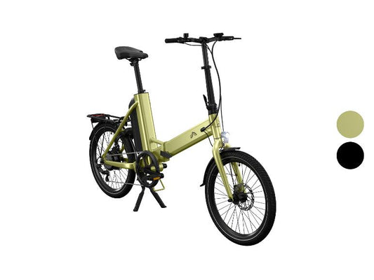 Vélo électrique pliant CRIVIT® 530 Wh noir ou vert