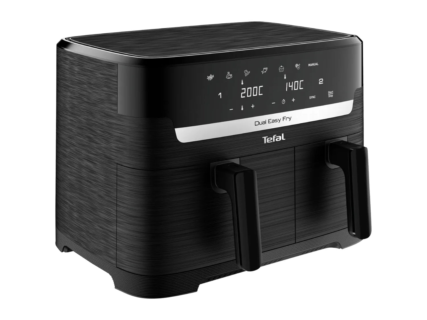 Tefal Easy Fry Dual Friggitrice ad aria a doppio cestello EY901N40, 8,3 L, 2700 W
