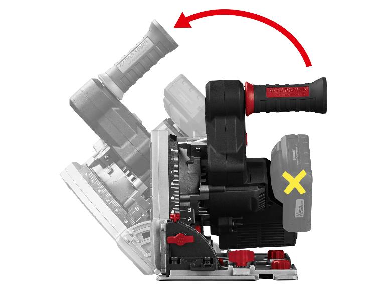 Sega ad affondamento senza fili PARKSIDE PERFORMANCE® PPTSA 20-Li C3, 20 V