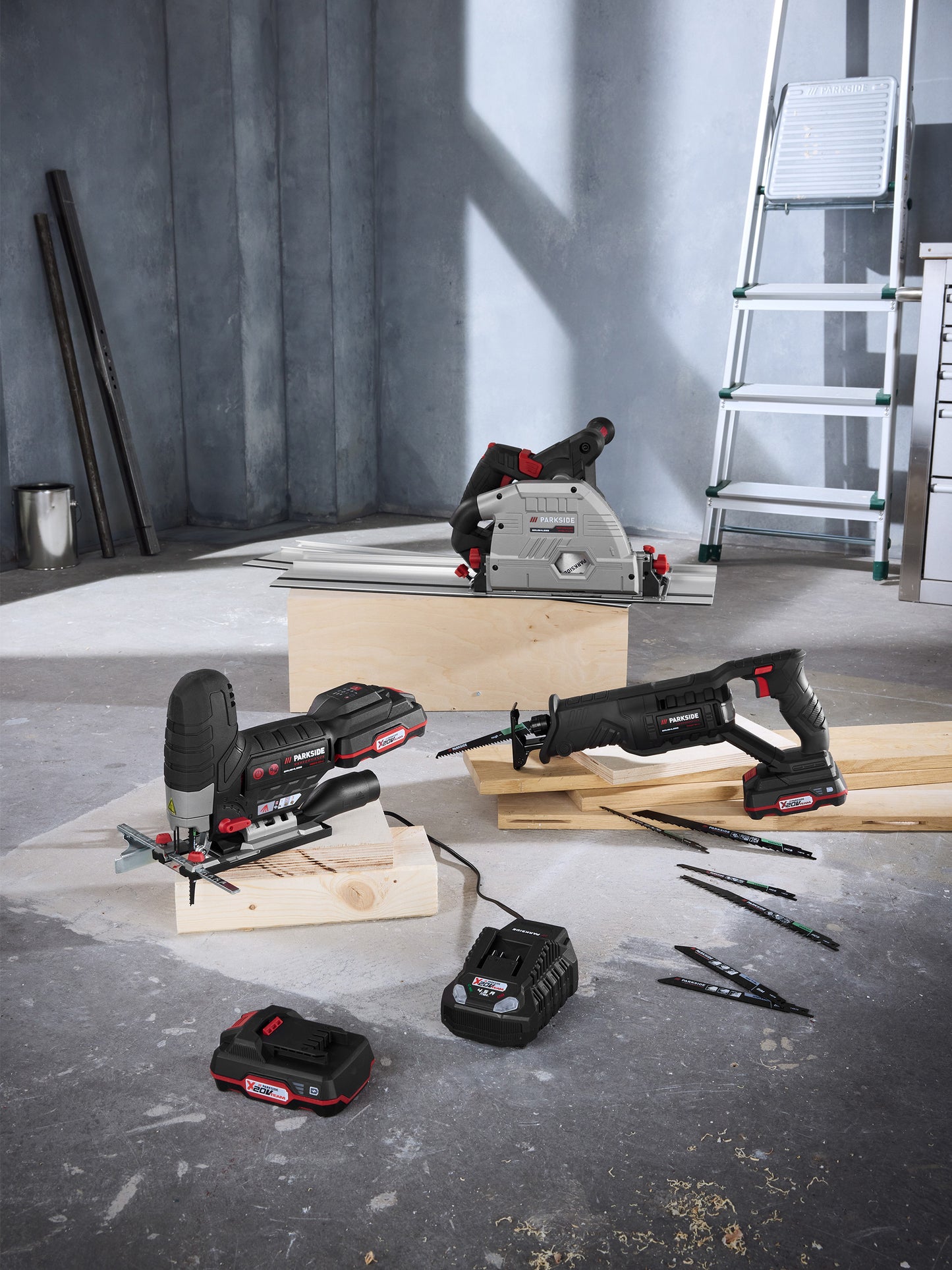 Sega ad affondamento senza fili PARKSIDE PERFORMANCE® PPTSA 20-Li C3, 20 V