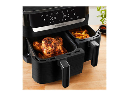 Tefal Easy Fry Dual Friggitrice ad aria a doppio cestello EY901N40, 8,3 L, 2700 W