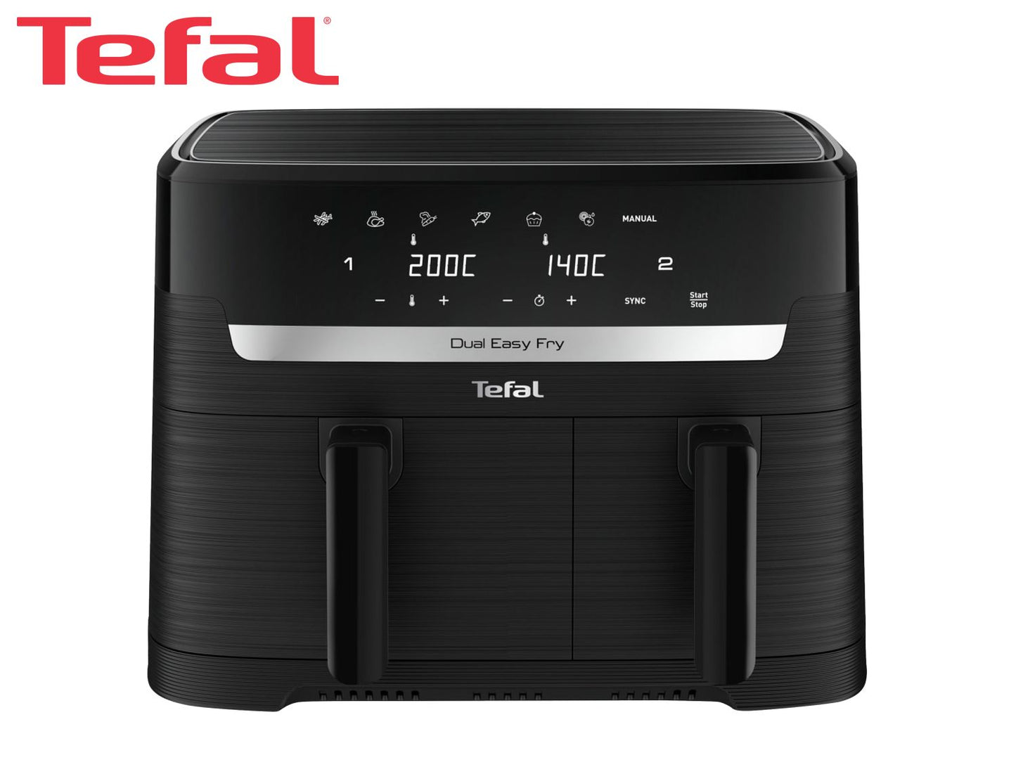 Tefal Easy Fry Dual Friggitrice ad aria a doppio cestello EY901N40, 8,3 L, 2700 W