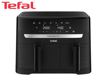 Tefal Easy Fry Dual Friggitrice ad aria a doppio cestello EY901N40, 8,3 L, 2700 W