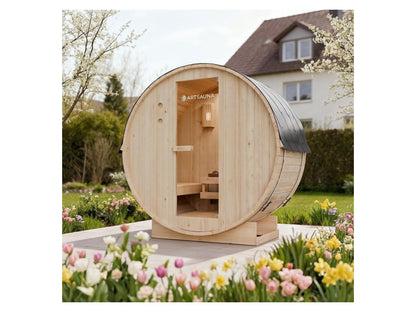 ARTSAUNA Sauna de barril para exterior Spitzbergen 120 para 2 personas