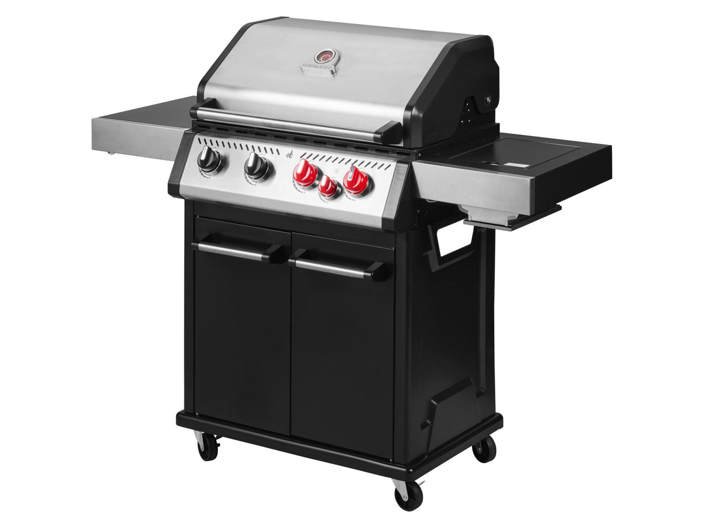 GRILLMEISTER® Barbecue à gaz 4 + 1, 70 x 42 cm, 19,7 kW