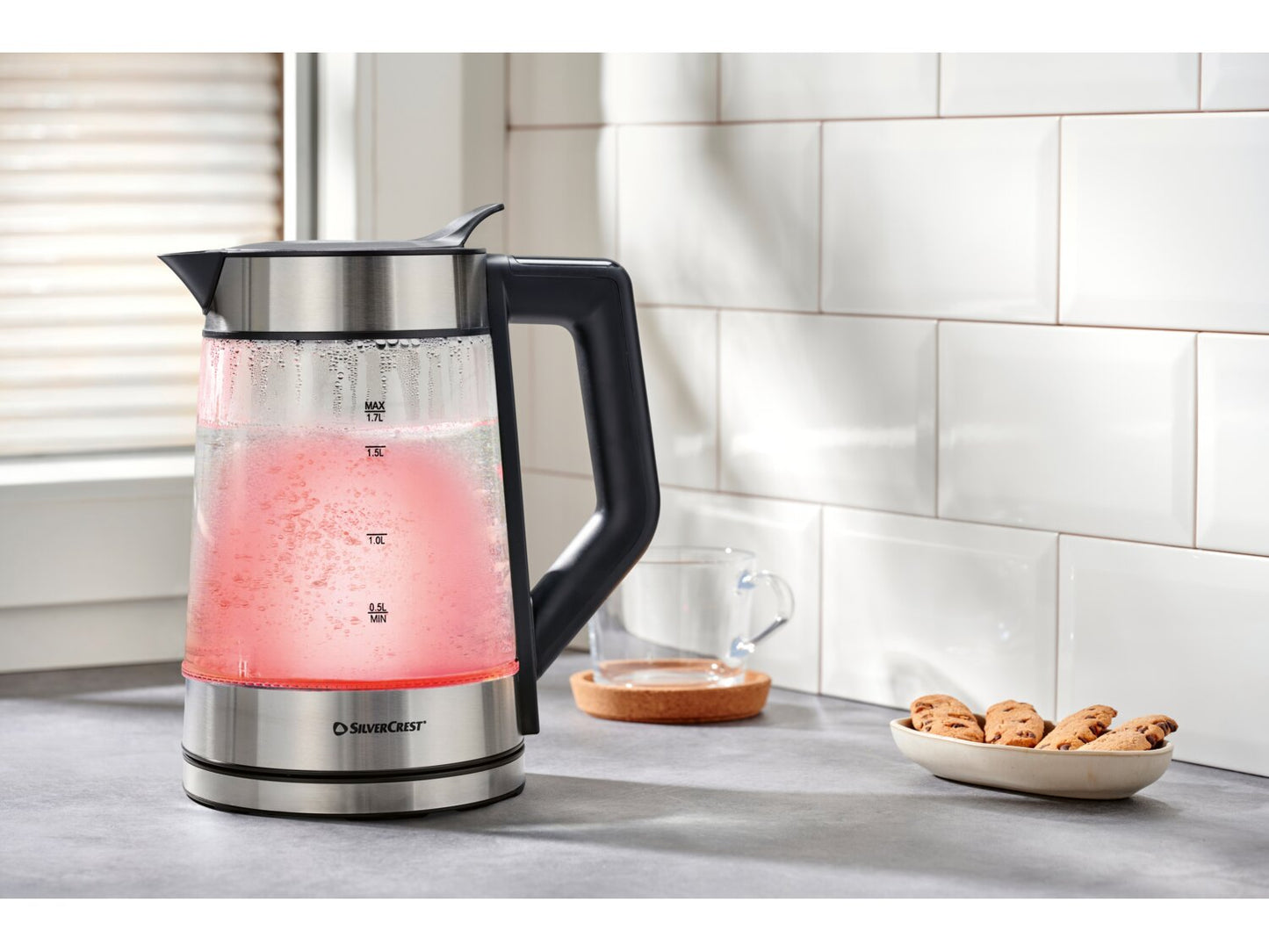 Bouilloire en verre à affichage numérique SILVERCREST® SWGD 3000 B3