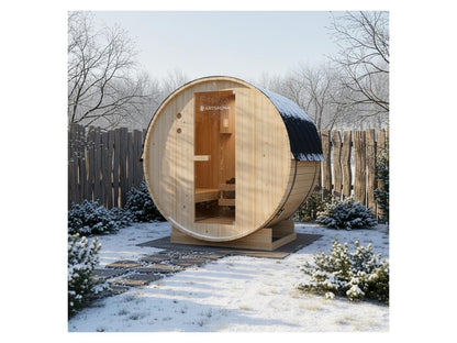 ARTSAUNA Sauna de barril para exterior Spitzbergen 120 para 2 personas