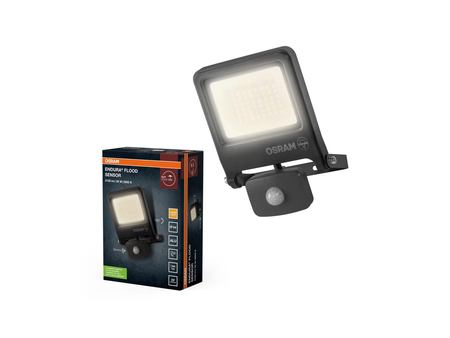 OSRAM projetor LED de exterior ENDURA FLOOD SENSOR com sensor de movimento – 5 variantes