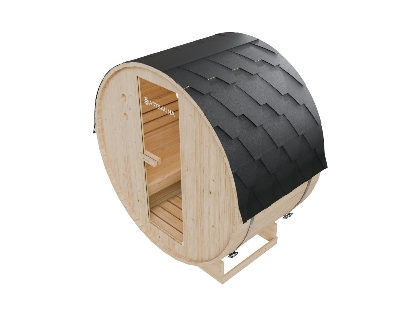 ARTSAUNA Sauna de barril para exterior Spitzbergen 120 para 2 personas