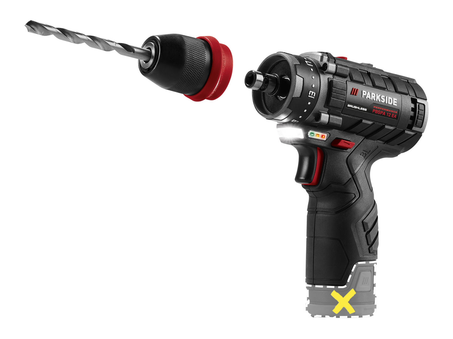 PARKSIDE PERFORMANCE® Cordless Drill Driver PBSPA 12 E4, 35 Nm, 12 V