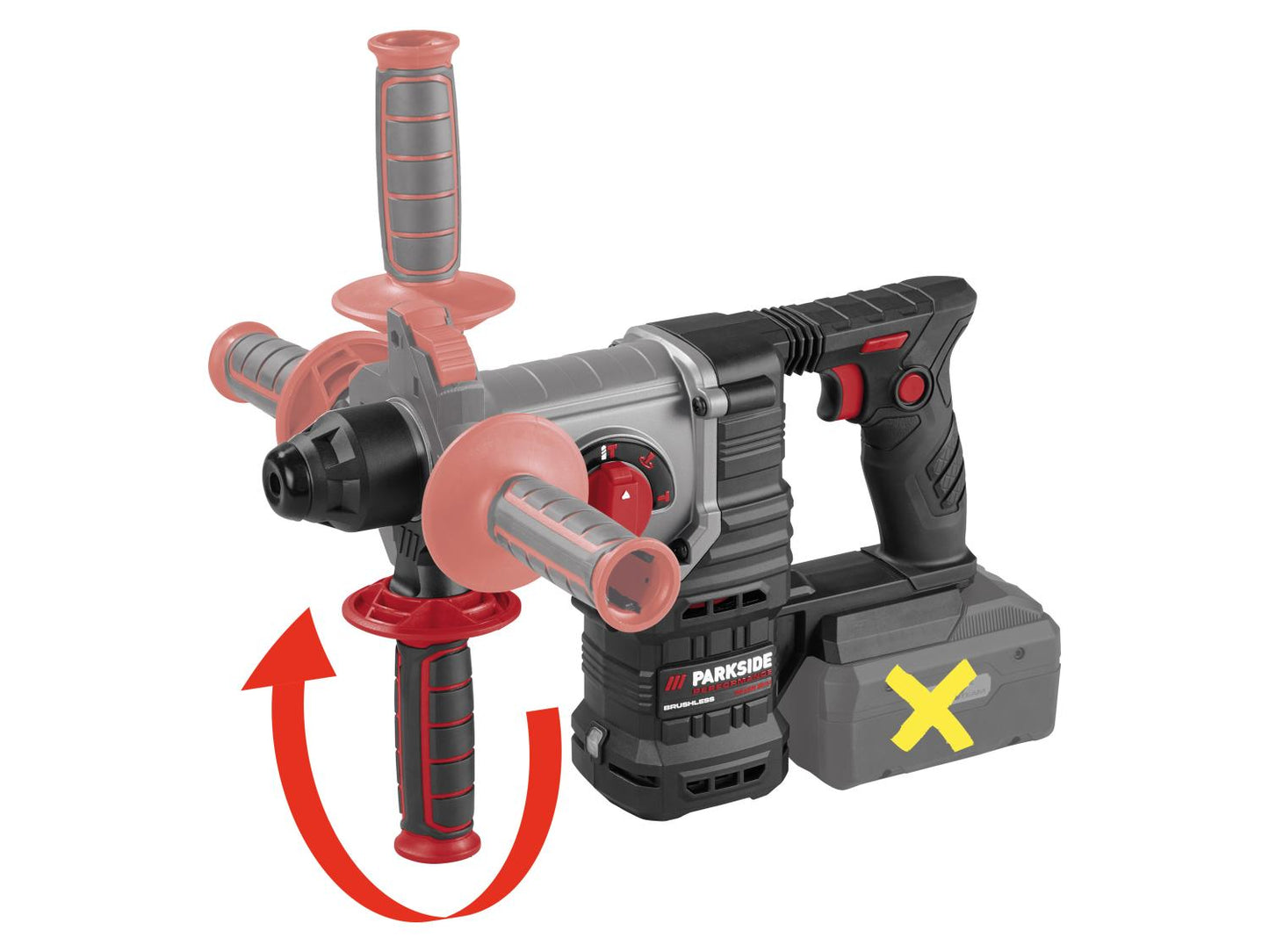 PARKSIDE PERFORMANCE® Martillo combinado a batería PPAKH 20-Li A1, 20 V, 1,9 J