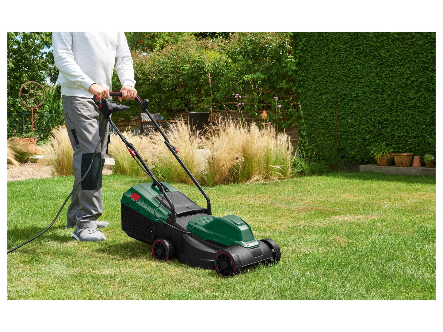 Tondeuse à gazon électrique PARKSIDE® PERM 1300 A1, 250 m², 27 L, 1300 W