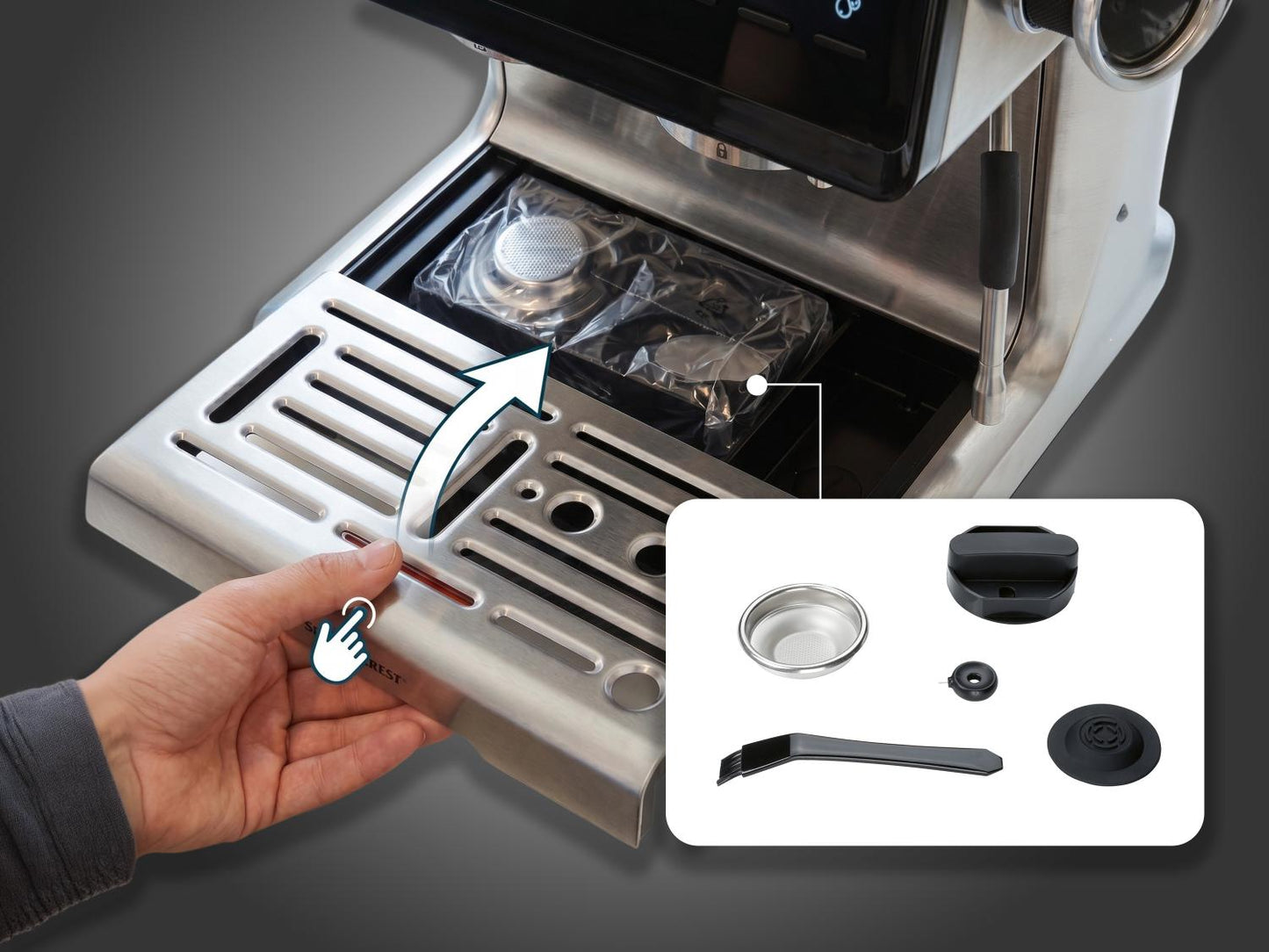 Cafetera espresso premium SILVERCREST® SEMST 1500 A1