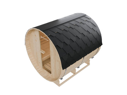 Sauna de barril para exterior ARTSAUNA Spitzbergen 220 de madera de abeto, para 6 personas