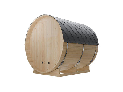 Sauna de barril para exterior ARTSAUNA Spitzbergen 220 de madera de abeto, para 6 personas