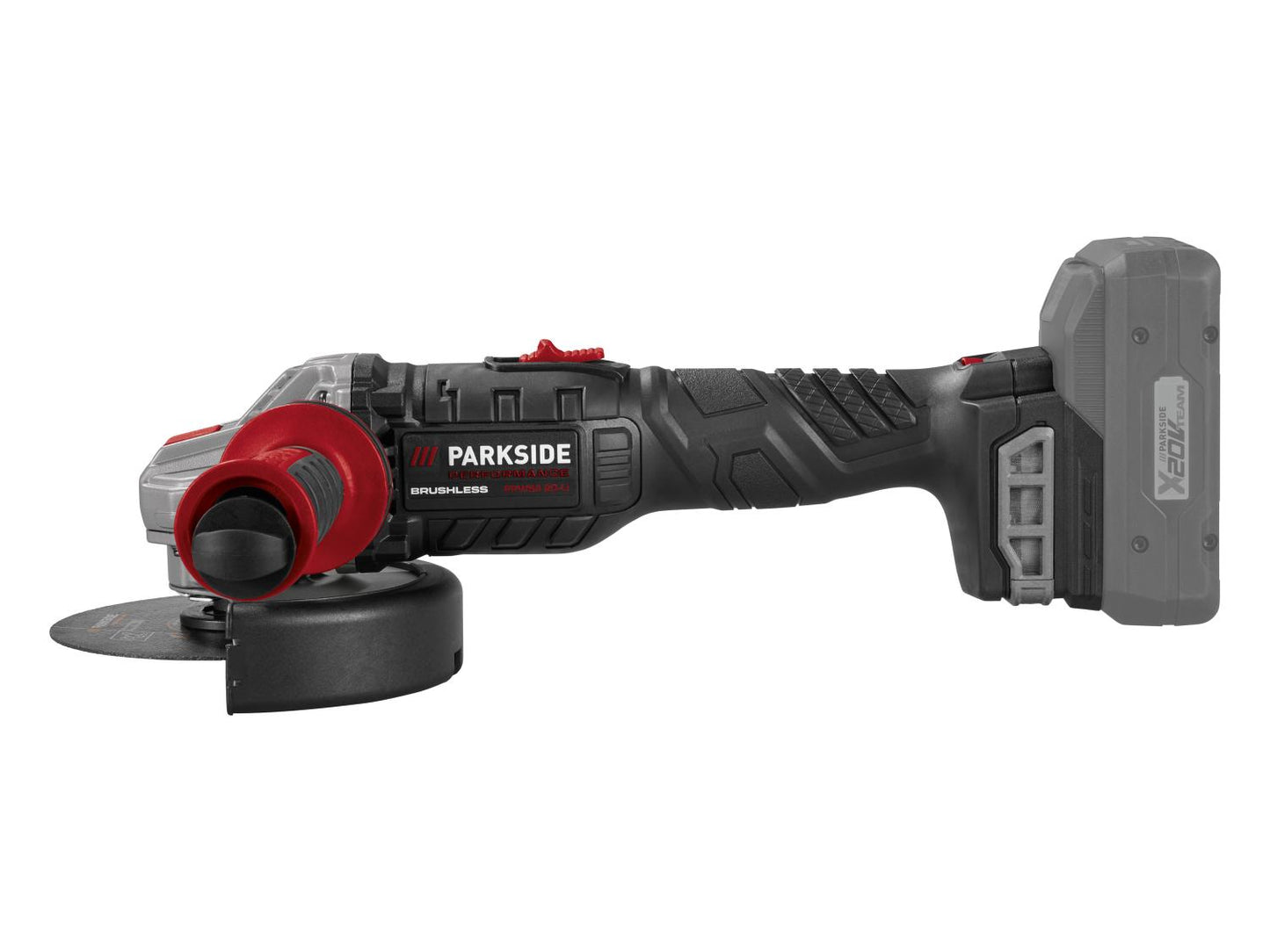 Polizor unghiular cu acumulator PARKSIDE PERFORMANCE® PPWSA 20-Li A1, 20 V, Ø 125 mm
