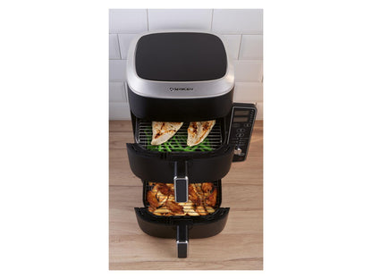 SILVERCREST® Friteuse à air chaud 2 zones superposées SHFDV 2470 A1, 9,5 l
