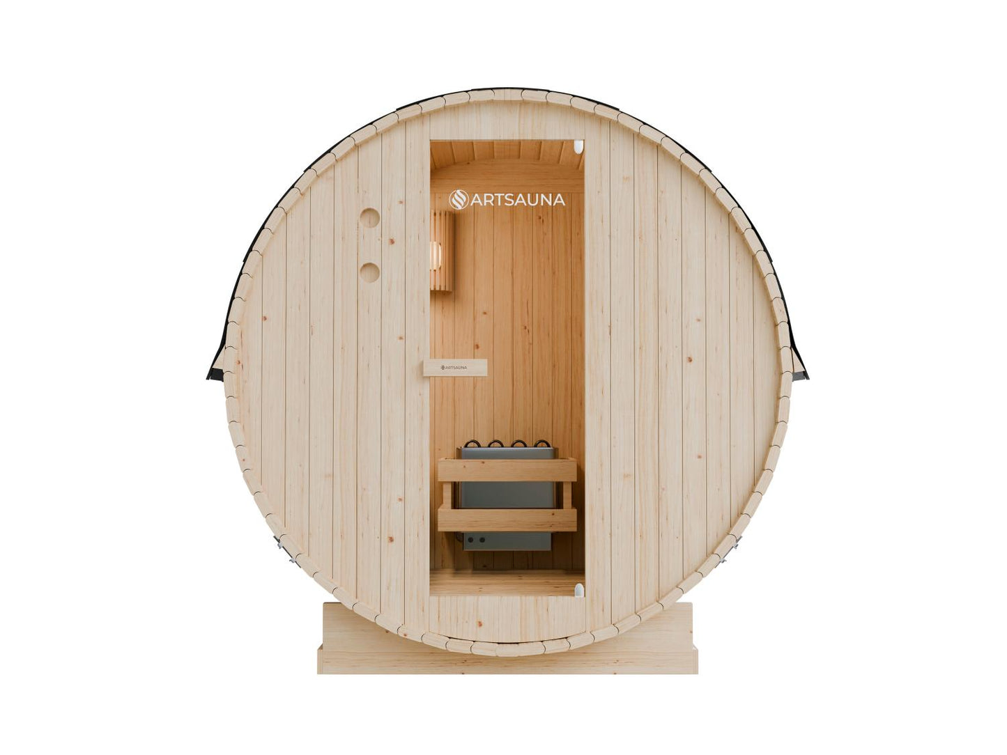 ARTSAUNA Sauna de barril para exterior Spitzbergen 120 para 2 personas