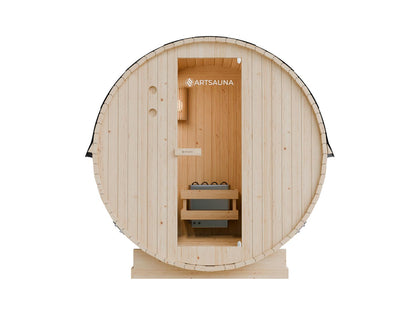 ARTSAUNA Sauna de barril para exterior Spitzbergen 120 para 2 personas