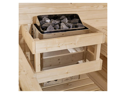 Sauna de barril para exterior ARTSAUNA Spitzbergen 220 de madera de abeto, para 6 personas