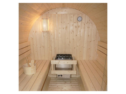 Sauna de barril para exterior ARTSAUNA Spitzbergen 220 de madera de abeto, para 6 personas