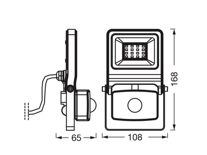 OSRAM projetor LED de exterior ENDURA FLOOD SENSOR com sensor de movimento – 5 variantes