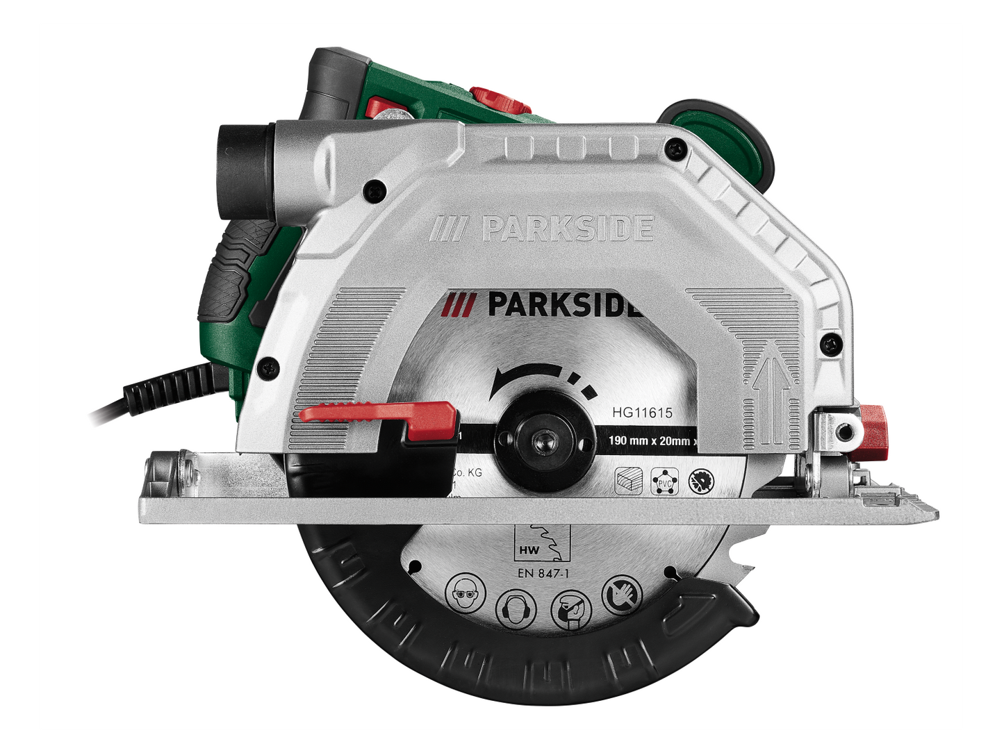 PARKSIDE® Serra circular PHKS 1350 E4, 190 mm, 1350 W