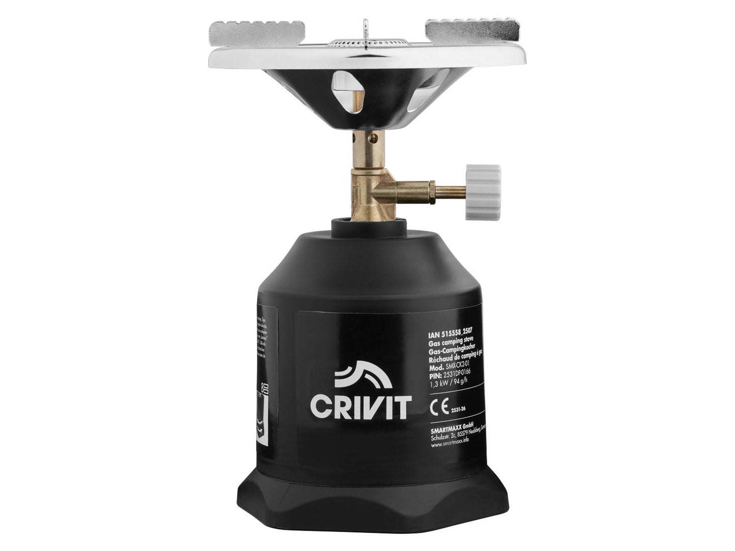 CRIVIT® Réchaud de camping à gaz SMX-CK2-01, 1,3 kW