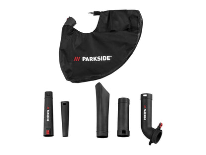 PARKSIDE® Akumuliatorinis elektrinis lapų pūstuvas / siurblys / smulkintuvas PLSA 40-Li D3, 40 V, 320 km/h