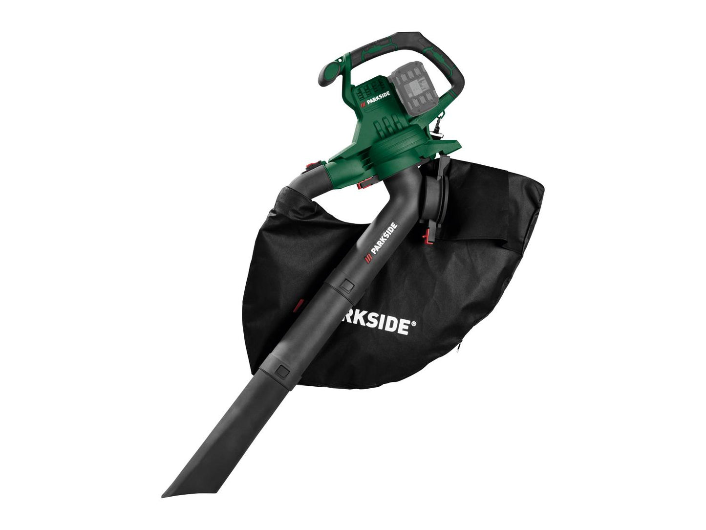 PARKSIDE® Akumuliatorinis elektrinis lapų pūstuvas / siurblys / smulkintuvas PLSA 40-Li D3, 40 V, 320 km/h