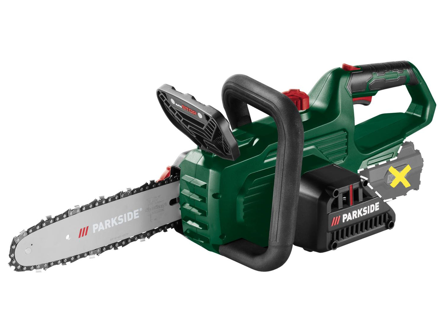 Tronçonneuse sans fil PARKSIDE® PAKS 20-Li F5, guide 30,7 cm, 20 V