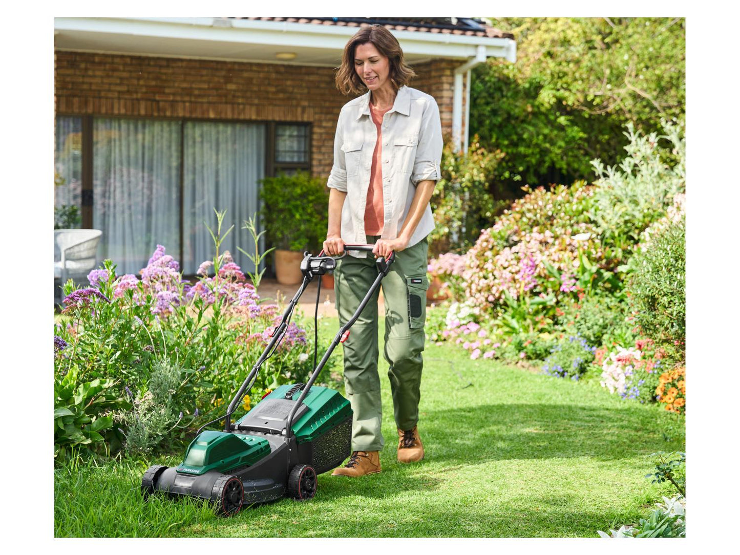 Tondeuse à gazon électrique PARKSIDE® PERM 1300 A1, 250 m², 27 L, 1300 W