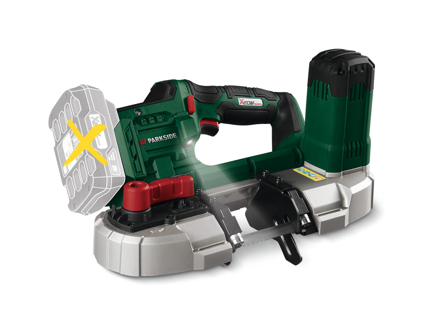 PARKSIDE® Επαναφορτιζόμενη πριονοκορδέλα 20 V PMBA 20-Li A1