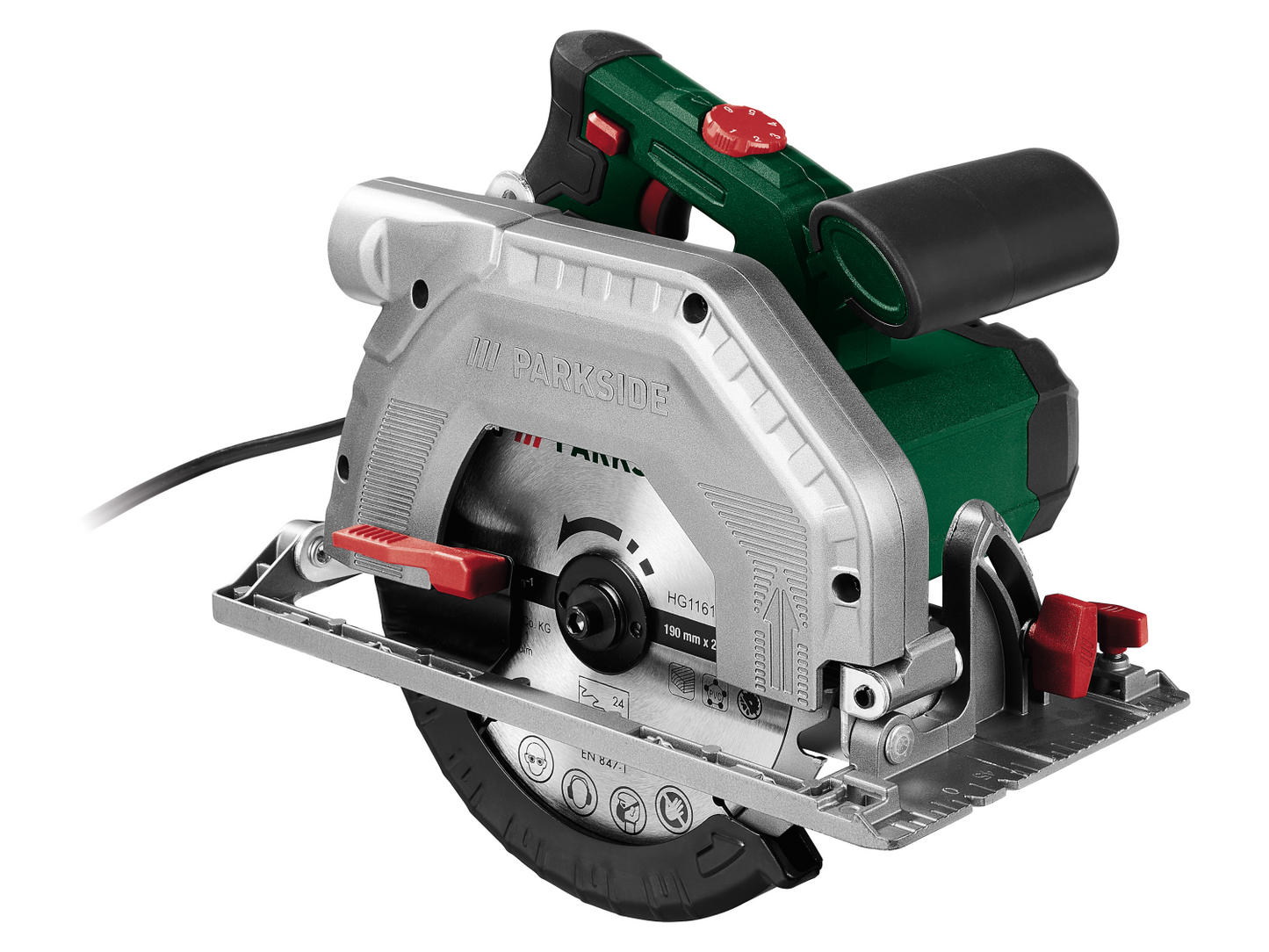 PARKSIDE® Serra circular PHKS 1350 E4, 190 mm, 1350 W