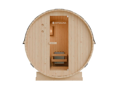 ARTSAUNA Lauko statinės formos sauna Spitzbergen 180, skirta 4 asmenims