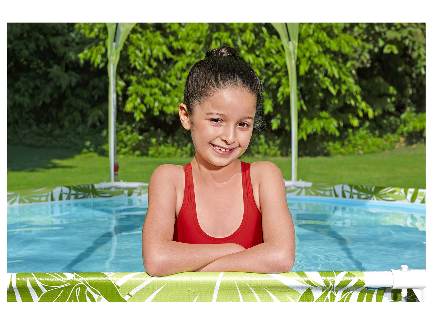 BESTWAY Splash-in-Shade Children’s Frame Pool, Ø 244 × 51 cm