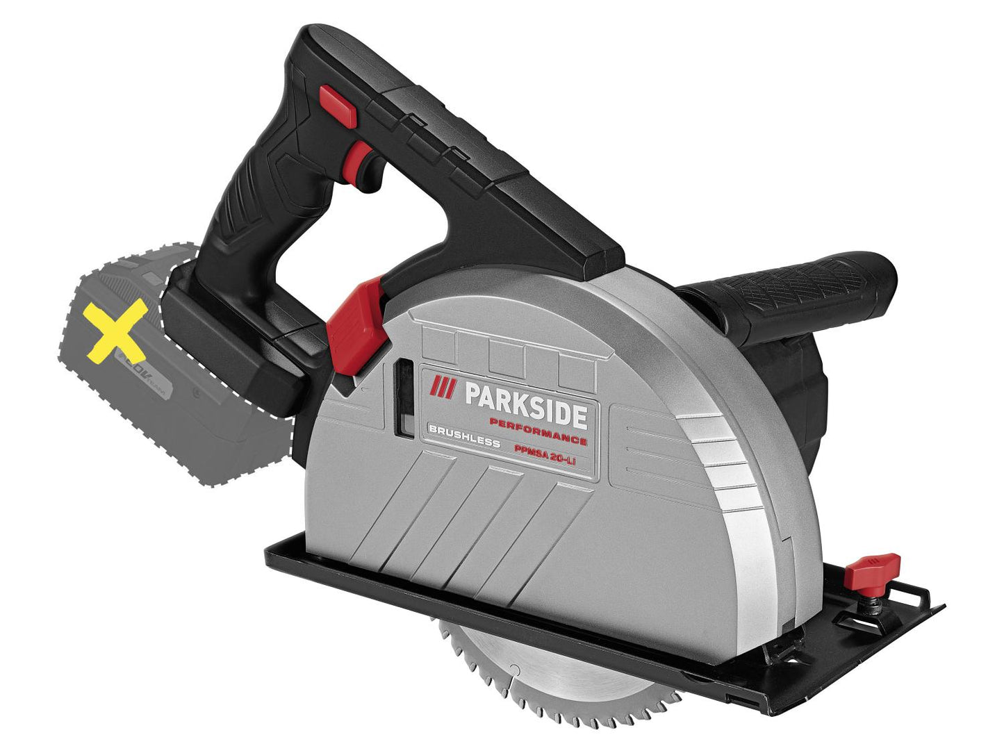 PARKSIDE PERFORMANCE® Scie circulaire manuelle à métaux sans fil PPMSA 20-Li A1, 190 mm, 20 V