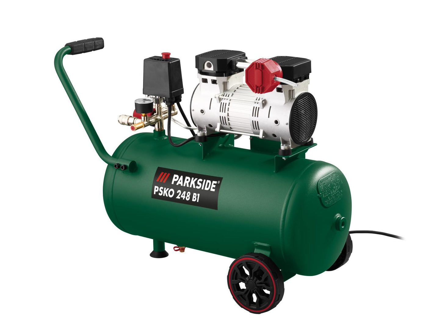 PARKSIDE® Silent compressor PSKO 248 B1, 8 bar, 24 L, 1100 W