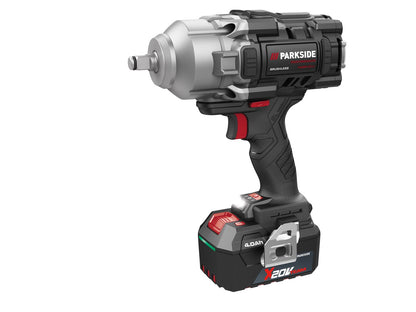 PARKSIDE PERFORMANCE® Set avvitatore a impulsi a batteria PASSP 20-Li C4 con batteria e caricabatterie, 20 V