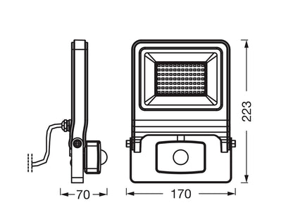 OSRAM projetor LED de exterior ENDURA FLOOD SENSOR com sensor de movimento – 5 variantes