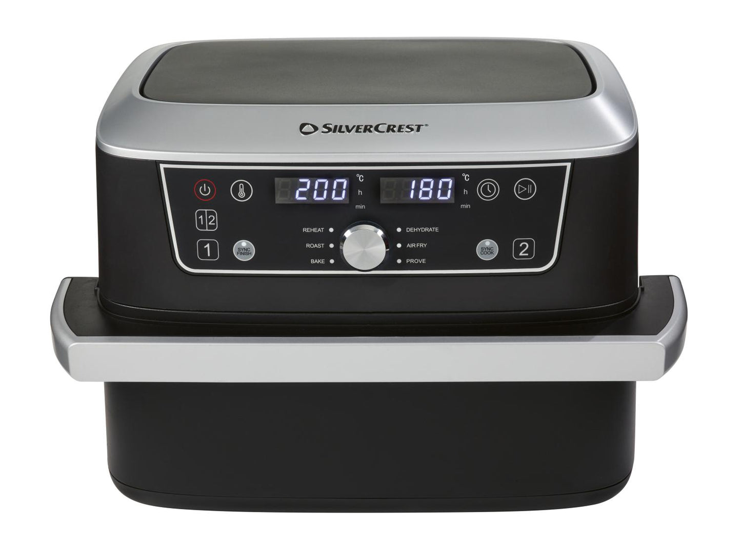 Friteuse à air chaud double compartiment SILVERCREST® SHFDA 2600 A1, 2 x 5,5 l