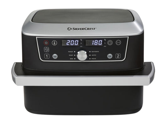 Friteuse à air chaud double compartiment SILVERCREST® SHFDA 2600 A1, 2 x 5,5 l