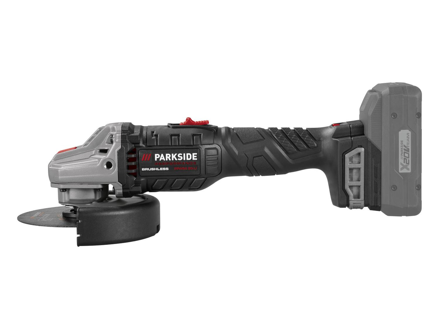 Polizor unghiular cu acumulator PARKSIDE PERFORMANCE® PPWSA 20-Li A1, 20 V, Ø 125 mm