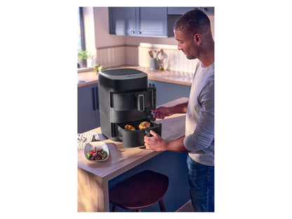 SILVERCREST® Friteuse à air chaud 2 zones superposées SHFDV 2470 A1, 9,5 l