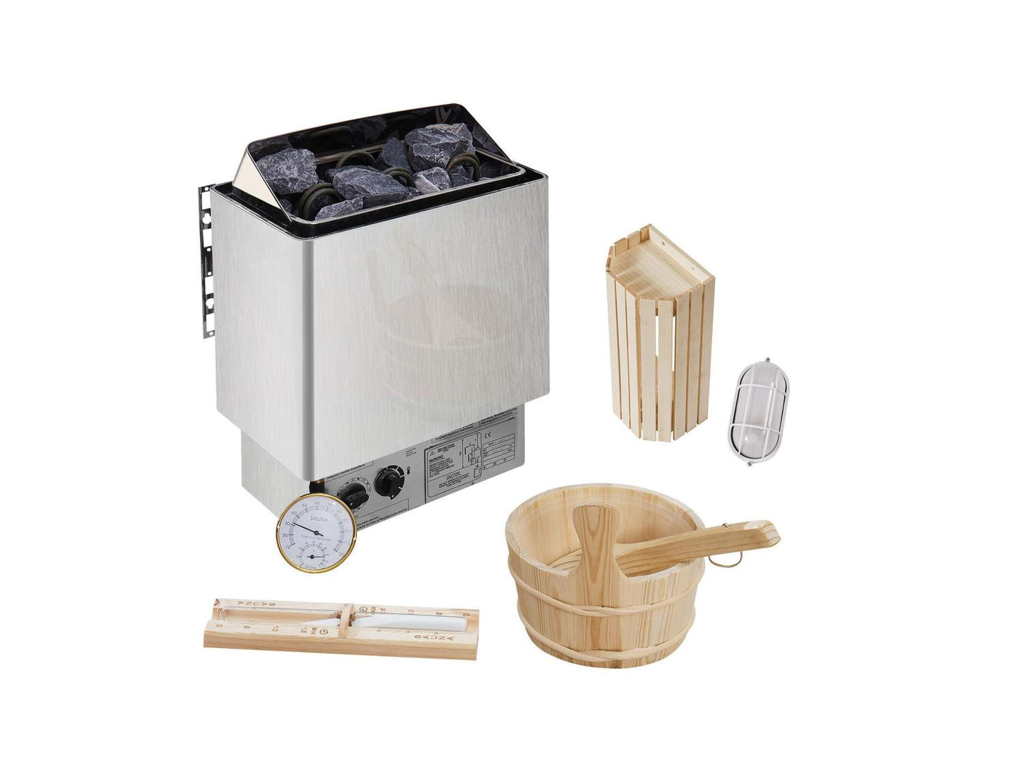 Sauna de barril para exterior ARTSAUNA Spitzbergen 220 de madera de abeto, para 6 personas