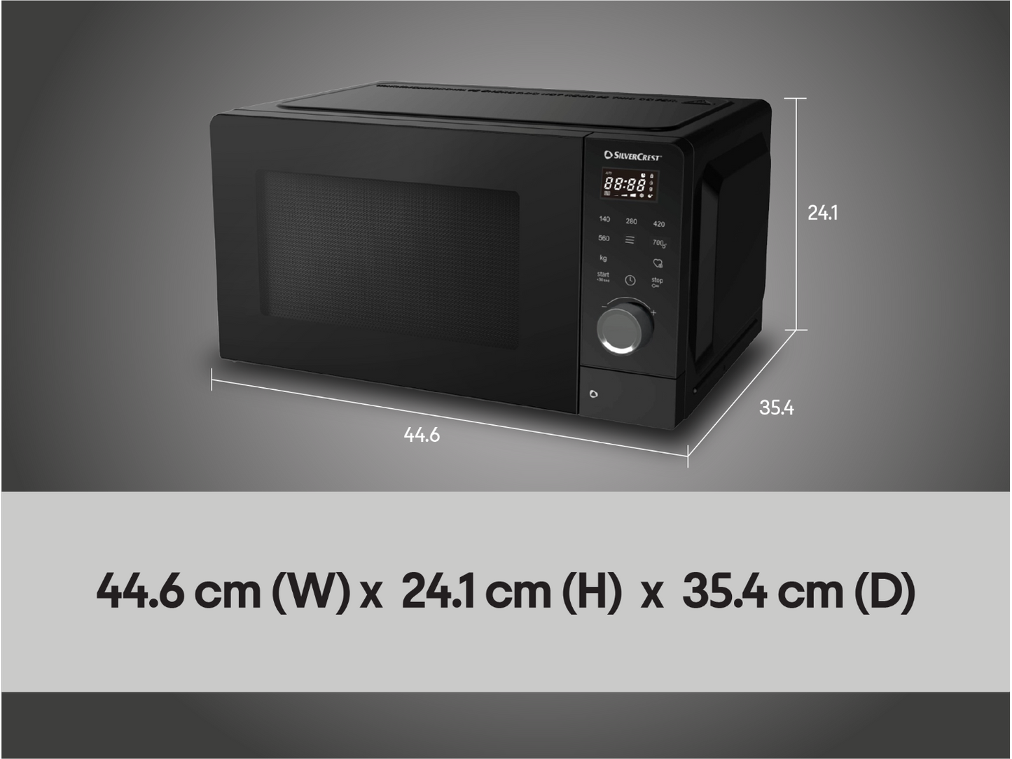 SILVERCREST® Mikrovalna pećnica SMWC 700 D2, 20 L, 700 W, crna